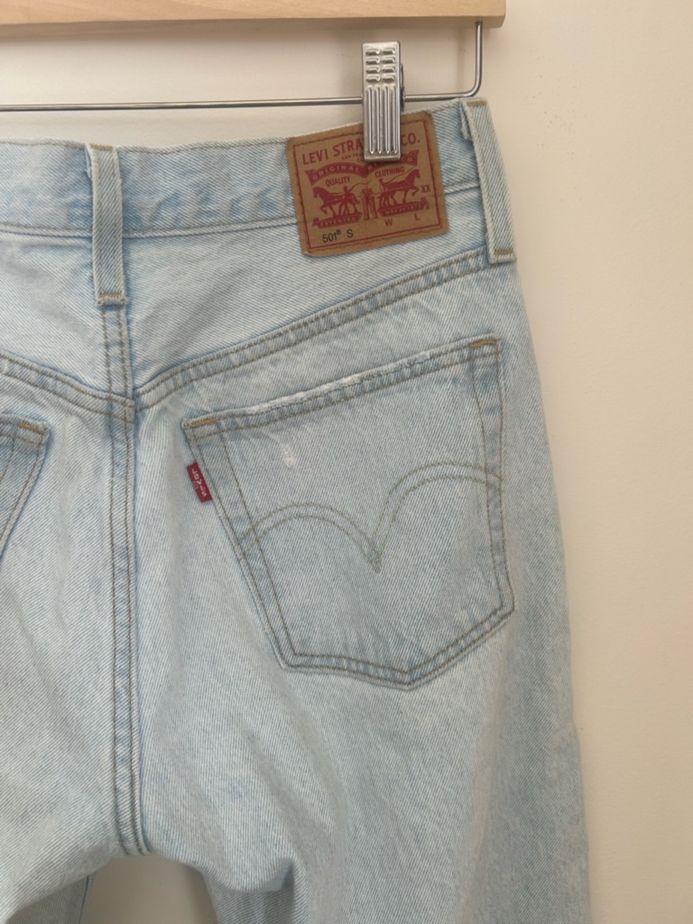 Levi's Light Blue High-Rise Straight Jeans